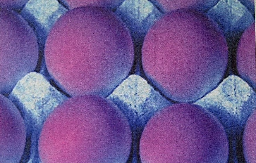 View with help of ultraviolet light of same eggs after egg washing